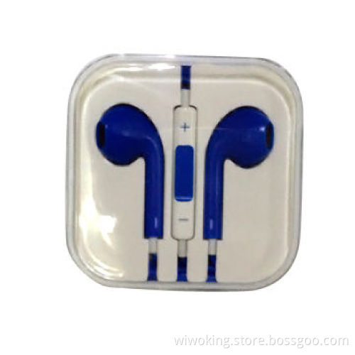 Earphones for iPhone 5, Handsfree with Colorful Crystal Box, 3.5mm Stereo Plug Connector